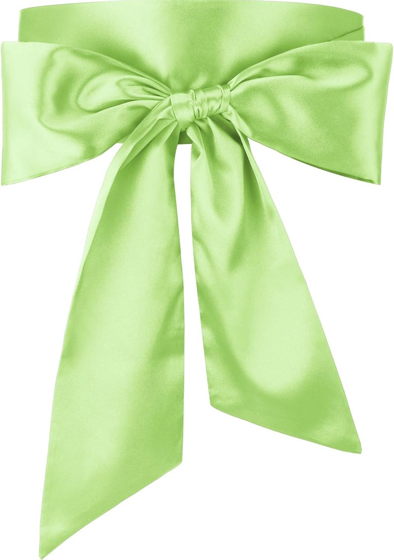 Glitopper Women Satin Waist Belts Dress Sash Waist Belt for Special Occasion Bridal Wedding Prom Formal 3.5'' Wide - Image 1